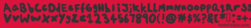 フォントChildsplayAgeten – 赤い背景に黒い文字