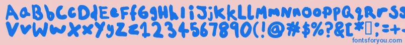 Więcej informacji o czcionce ChildsplayAgeten Czcionka ChildsplayAgeten – niebieskie czcionki na różowym tle