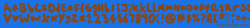 Подробнее о шрифте ChildsplayAgeten Шрифт ChildsplayAgeten – коричневые шрифты на синем фоне