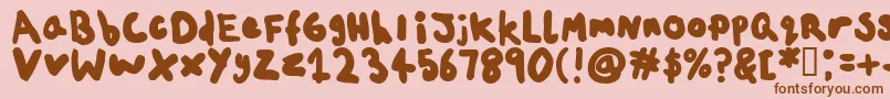 ChildsplayAgeten Font – Brown Fonts on Pink Background