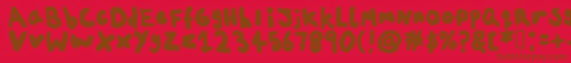 More about ChildsplayAgeten Font ChildsplayAgeten Font – Brown Fonts on Red Background