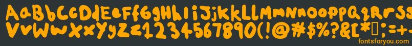 ChildsplayAgeten Font – Orange Fonts on Black Background