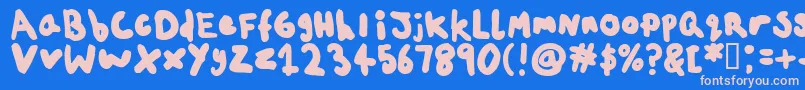 ChildsplayAgeten Font – Pink Fonts on Blue Background