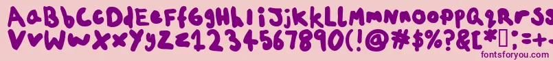 ChildsplayAgeten Font – Purple Fonts on Pink Background