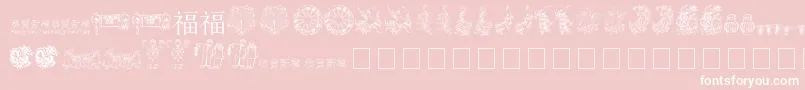 Chinesenewyearbytom Font – White Fonts on Pink Background