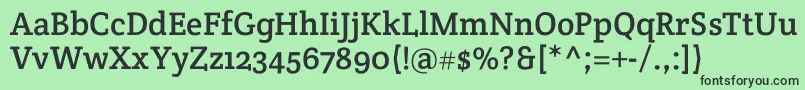 Шрифт CreteroundRegular – чёрные шрифты на зелёном фоне