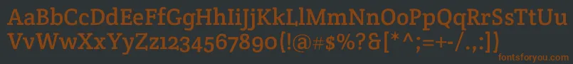 Шрифт CreteroundRegular – коричневые шрифты на чёрном фоне