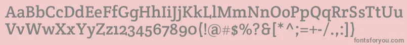フォントCreteroundRegular – ピンクの背景に灰色の文字