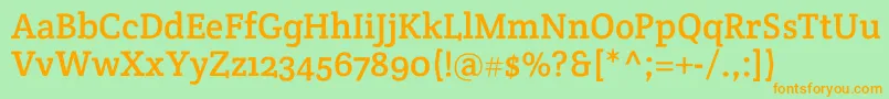 CreteroundRegular Font – Orange Fonts on Green Background