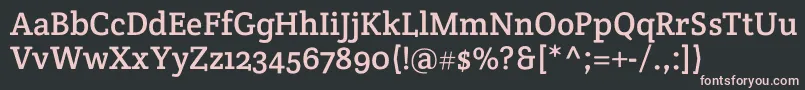 フォントCreteroundRegular – 黒い背景にピンクのフォント