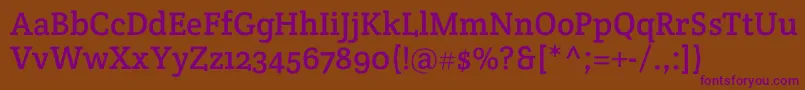 CreteroundRegular Font – Purple Fonts on Brown Background