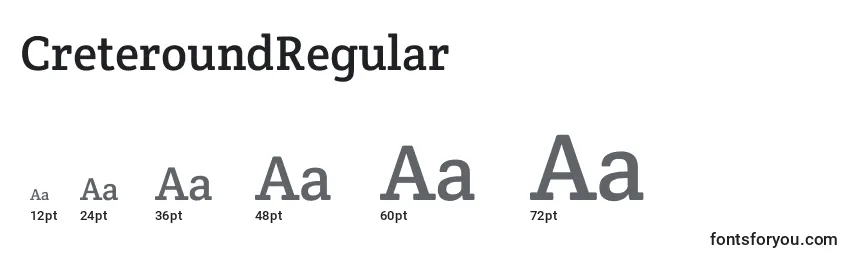 CreteroundRegular Font Sizes