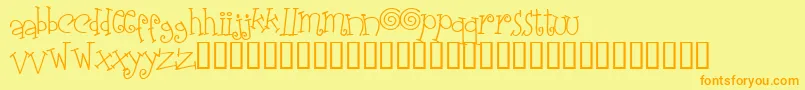 Elasw Font – Orange Fonts on Yellow Background