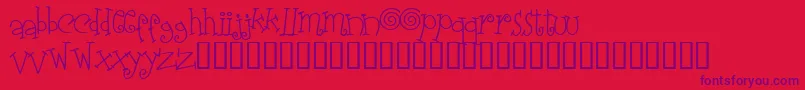 Elasw Font – Purple Fonts on Red Background