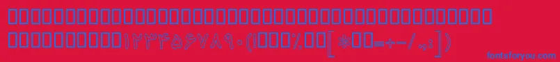 BKoodakOutline Font – Blue Fonts on Red Background