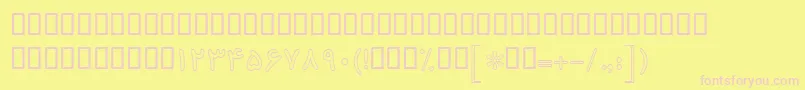 BKoodakOutline Font – Pink Fonts on Yellow Background