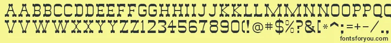 SlimmerPickensSsi Font – Black Fonts on Yellow Background