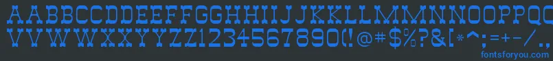 SlimmerPickensSsi Font – Blue Fonts on Black Background