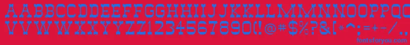 SlimmerPickensSsi Font – Blue Fonts on Red Background