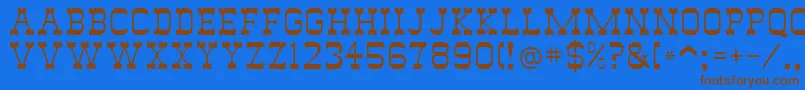 SlimmerPickensSsi Font – Brown Fonts on Blue Background