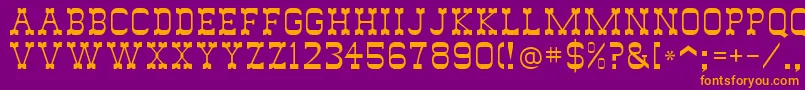 SlimmerPickensSsi Font – Orange Fonts on Purple Background