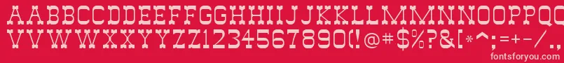 SlimmerPickensSsi Font – Pink Fonts on Red Background