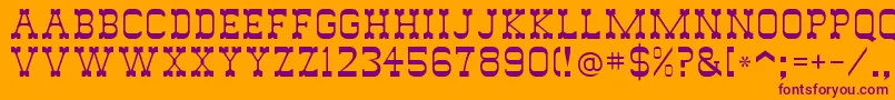 SlimmerPickensSsi Font – Purple Fonts on Orange Background
