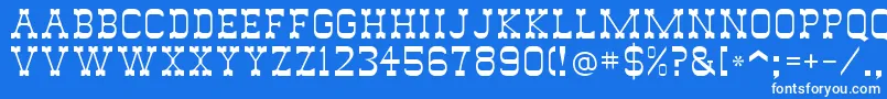 SlimmerPickensSsi Font – White Fonts on Blue Background