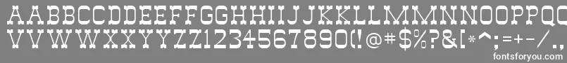 SlimmerPickensSsi Font – White Fonts on Gray Background