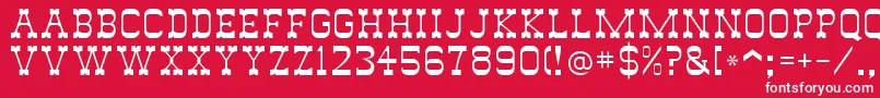 SlimmerPickensSsi Font – White Fonts on Red Background