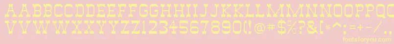 SlimmerPickensSsi Font – Yellow Fonts on Pink Background