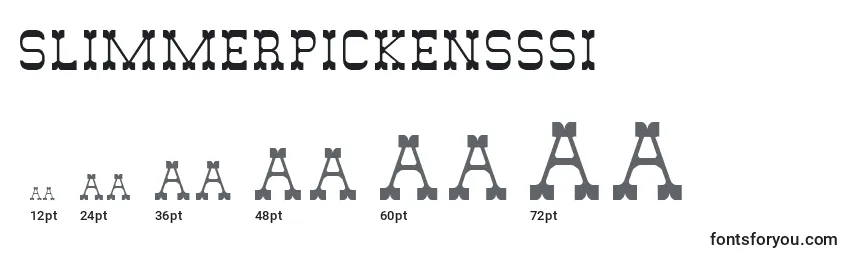 Размеры шрифта SlimmerPickensSsi