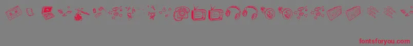 fuente OldNNewMedia – Fuentes Rojas Sobre Fondo Gris