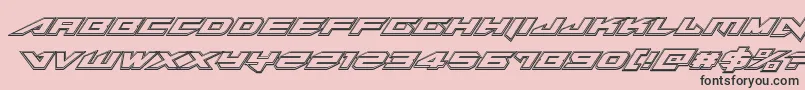 Tarrgetengraveital Font – Black Fonts on Pink Background