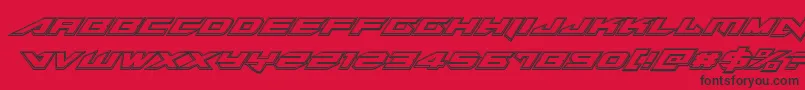 Tarrgetengraveital Font – Black Fonts on Red Background