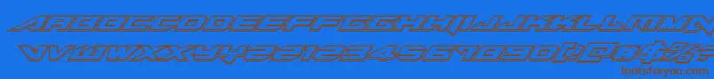 Tarrgetengraveital Font – Brown Fonts on Blue Background