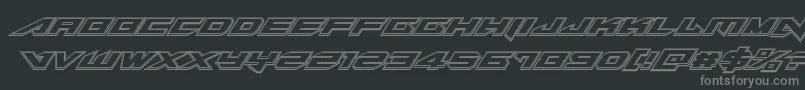Tarrgetengraveital Font – Gray Fonts on Black Background