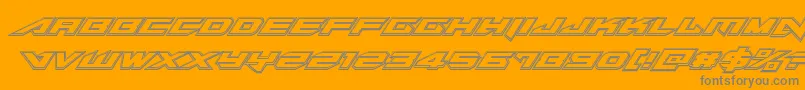 Tarrgetengraveital-Schriftart – Graue Schriften auf orangefarbenem Hintergrund