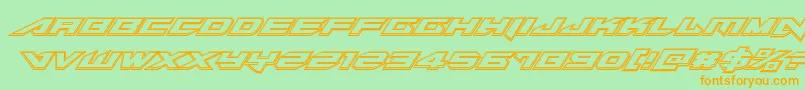 Tarrgetengraveital Font – Orange Fonts on Green Background