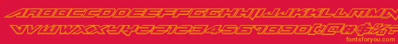 Tarrgetengraveital Font – Orange Fonts on Red Background