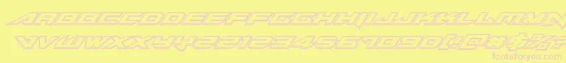 Tarrgetengraveital Font – Pink Fonts on Yellow Background