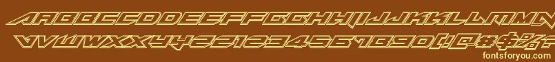 Tarrgetengraveital Font – Yellow Fonts on Brown Background