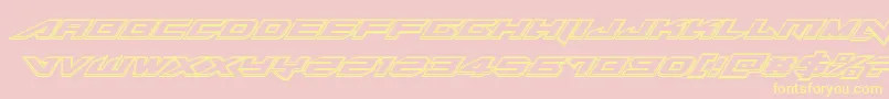 Tarrgetengraveital Font – Yellow Fonts on Pink Background
