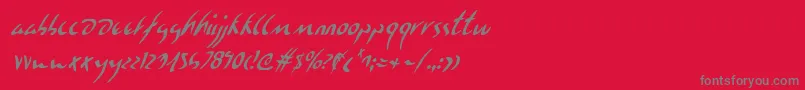 EagleclawCondensedItalic Font – Gray Fonts on Red Background