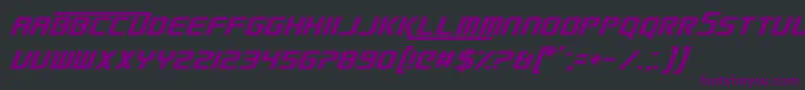 SmackLaidethDown2016Oblique Font – Purple Fonts on Black Background