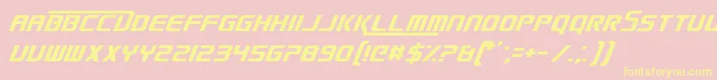 SmackLaidethDown2016Oblique-Schriftart – Gelbe Schriften auf rosa Hintergrund