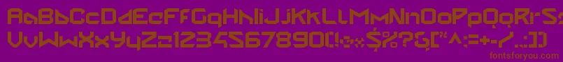 StealwerksClosedbold Font – Brown Fonts on Purple Background