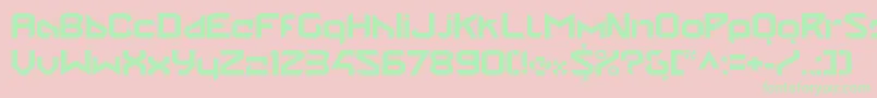 StealwerksClosedbold-fontti – vihreät fontit vaaleanpunaisella taustalla