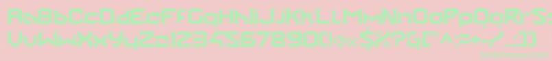 StealwerksClosedbold Font – Green Fonts on Pink Background