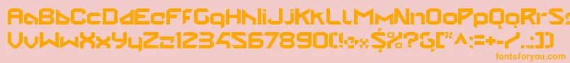 StealwerksClosedbold Font – Orange Fonts on Pink Background